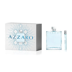 Azzaro Chrome Eau de Toilette - Fresh Mens Cologne Gift Set - 2-Piece Father's Day Set Includes Jumbo Size Fragrance (6.6 fl oz) + Travel Size Spray (0.33 fl oz)