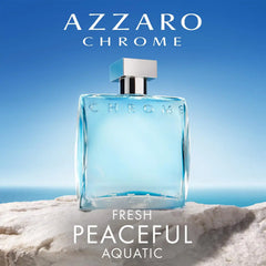 Azzaro Chrome Eau de Toilette - Fresh Aquatic Mens Cologne - Citrus, Woody, Musky Fragrance -Fresh Notes of Bergamot - Everyday Wear - Classic Summer Beach Scent - Luxury Perfumes for Men