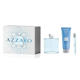 Azzaro Chrome Eau de Toilette - Fresh Mens Cologne Gift Set - 3-Piece Set Includes Full Size Fragrance (3.3 fl oz) + Travel Size Spray (0.34 fl oz) + Scented Hair and Body Shampoo (2.5 fl oz)
