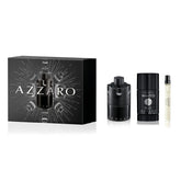 Azzaro The Most Wanted Eau de Parfum Intense - Seductive Mens Cologne Gift Set - 3-Piece Set Includes Full Size Fragrance (3.3 fl oz) + Travel Size Spray (0.34 fl oz) + Deodorant Stick (2.7 oz)