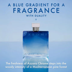 Azzaro Chrome Eau de Parfum - Fresh Aquatic Mens Cologne - Fougère, Aromatic & Woody Fragrance - Citrus Notes of Green Mandarin - Lasting Wear - Classic Clean Scent - Luxury Perfumes for Men