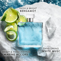 Azzaro Chrome Eau de Toilette - Fresh Aquatic Mens Cologne - Citrus, Woody, Musky Fragrance -Fresh Notes of Bergamot - Everyday Wear - Classic Summer Beach Scent - Luxury Perfumes for Men